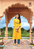 KIANA EMBRODIERD PRINT RAYON KURTI AND PANT