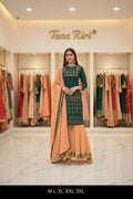 RAYON PRINTED KURTI SHARARA WITH DUPTTA