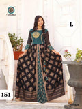 Embroidery Heavy Rayon Printed Gown