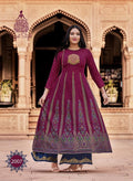 Premium Rayon Printed Full-Length Gown