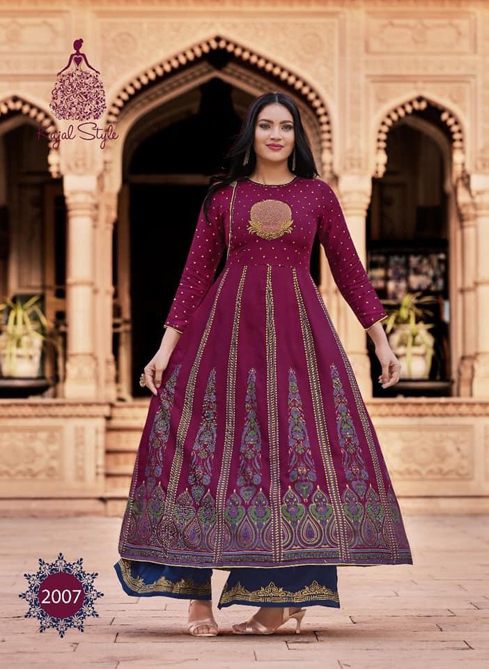 Premium Rayon Printed Full-Length Gown