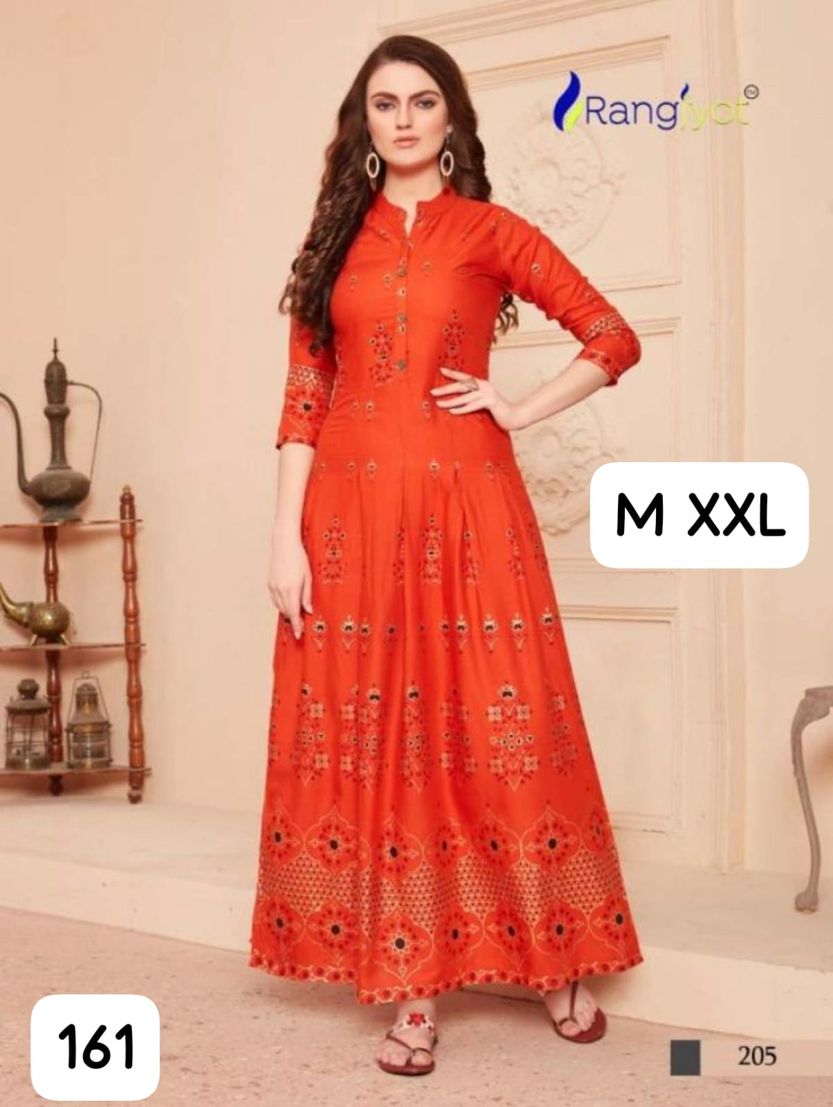 Premium Rayon Printed Full-Length Gown