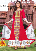 PURE RAYON ENBRODRIED PRINTED GOWN DUPTTA SET