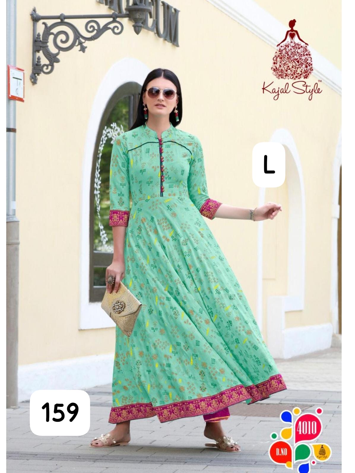 Premium Rayon Printed Full-Length Gown