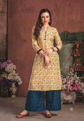KIANA PRINTED HEAVY RAYON KURTI WITH PLAZZO