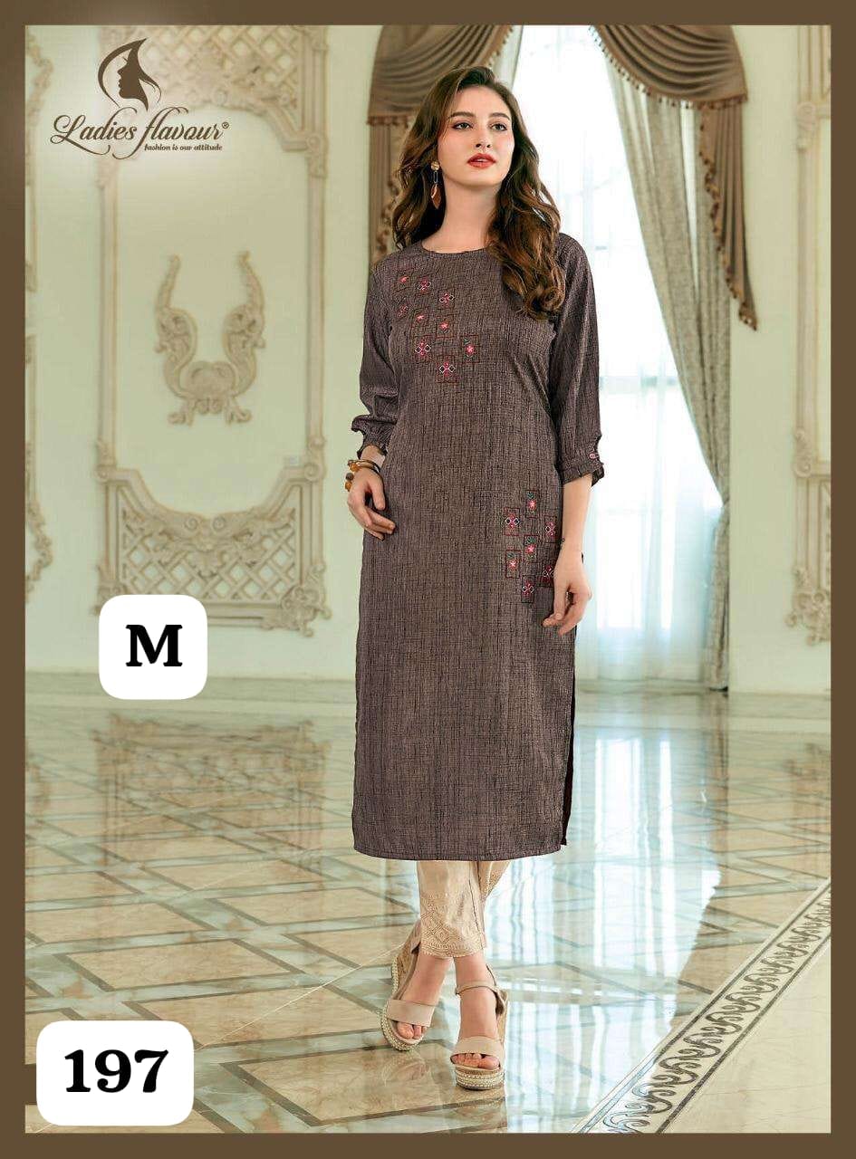 Fancy Rayon Kurti With Pan