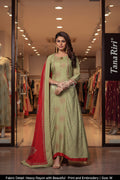 PURE RAYON ENBRODRIED PRINTED GOWN DUPTTA SET