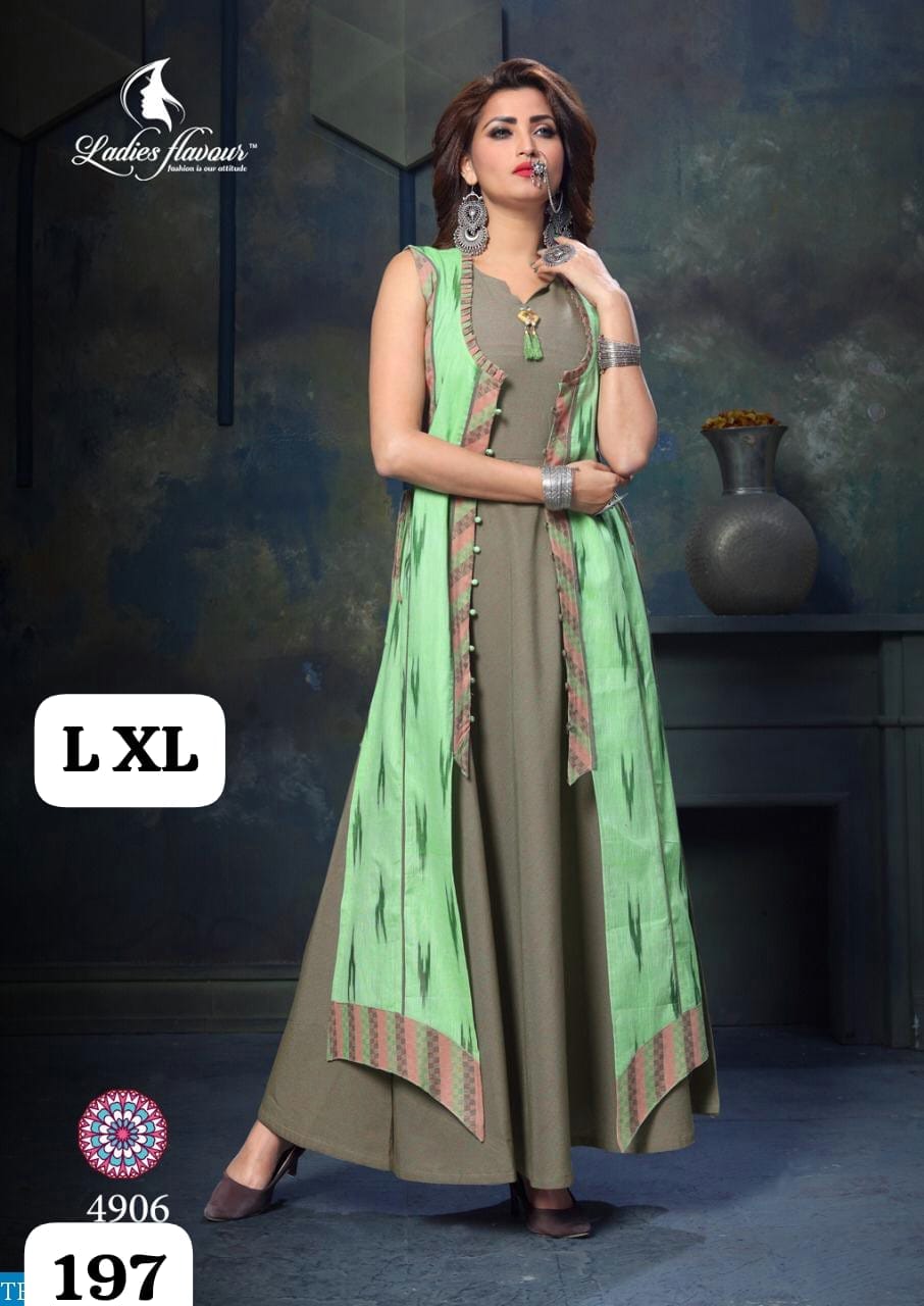 SOUTH COTTON LONG GOWN STYLE KURTI