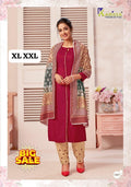 Women's Embroidered Straight Kurti with Pant and Dupatta Set