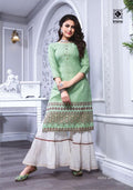 KIANA EMBRODIERD PRINT RAYON KURTI AND SHARARA
