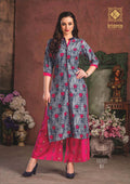 PRINTED RAYON KURTI AND PLAZZO