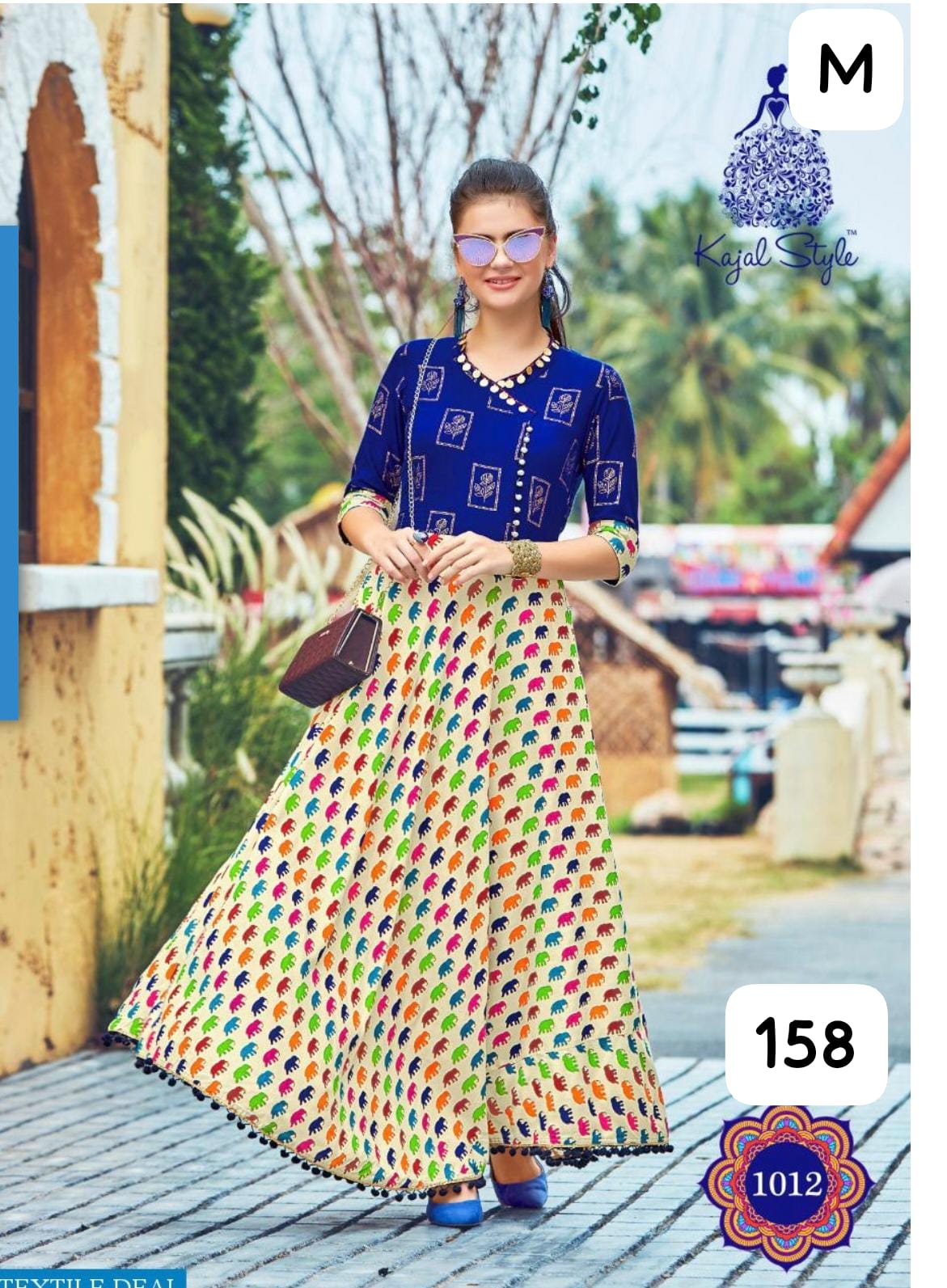 Premium Rayon Printed Full-Length Gown