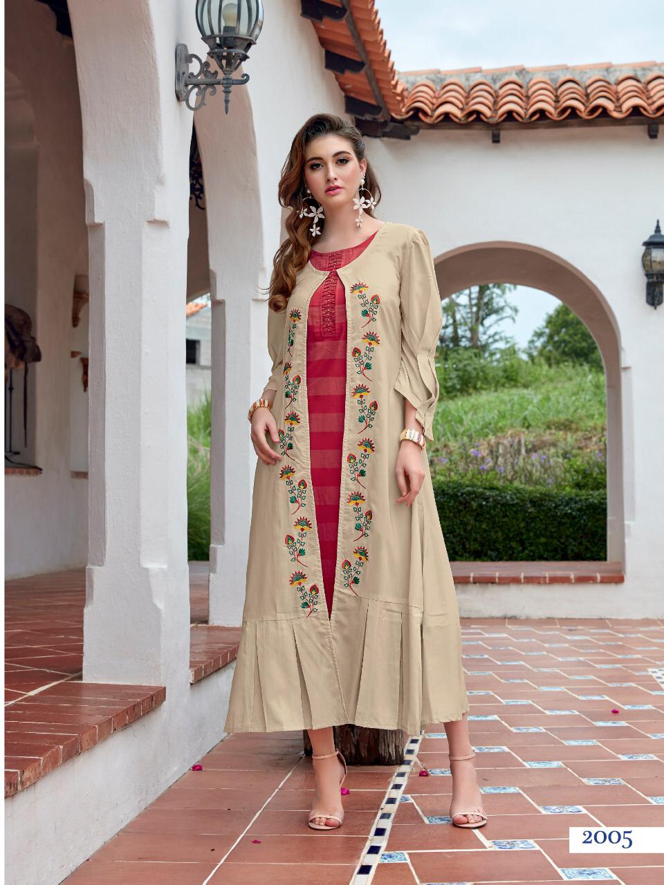 Designer Partywear Jacket Style Kurti
