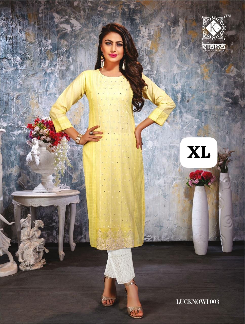 LUCKNOWI RAYON EMBRODRIED KURTI PANT