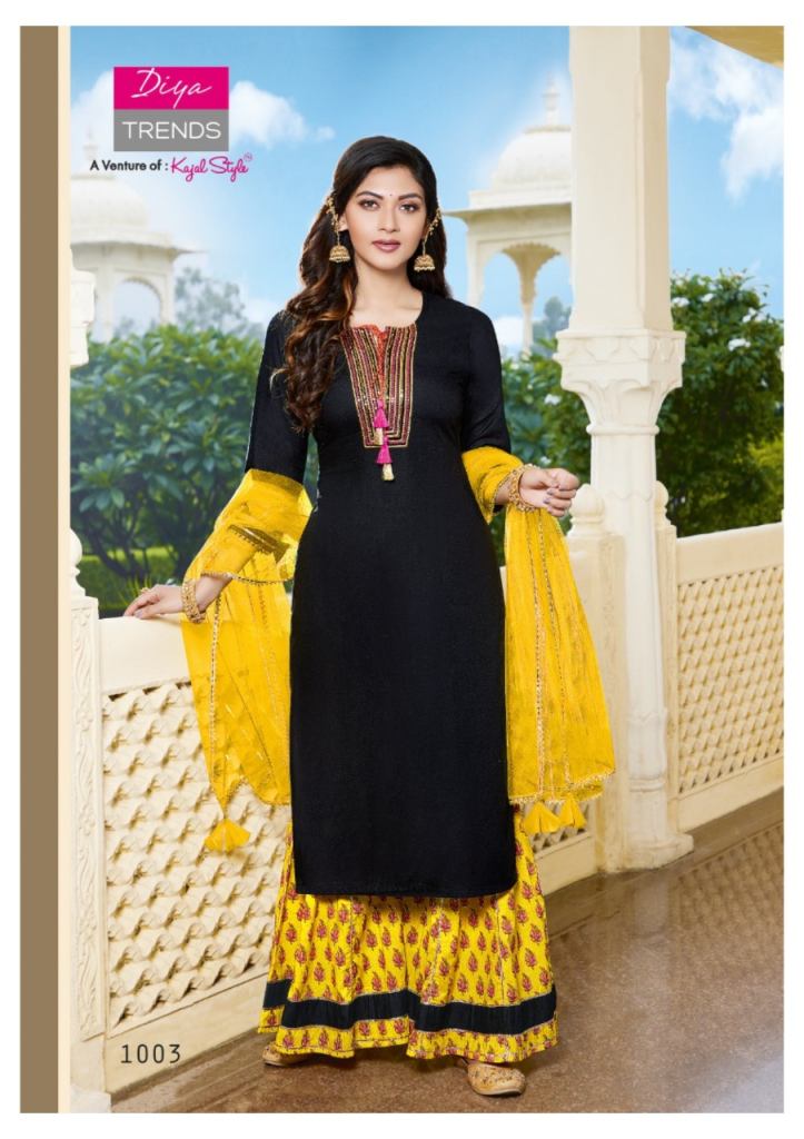 Fancy Kurti With Fancy Kali Palazzo