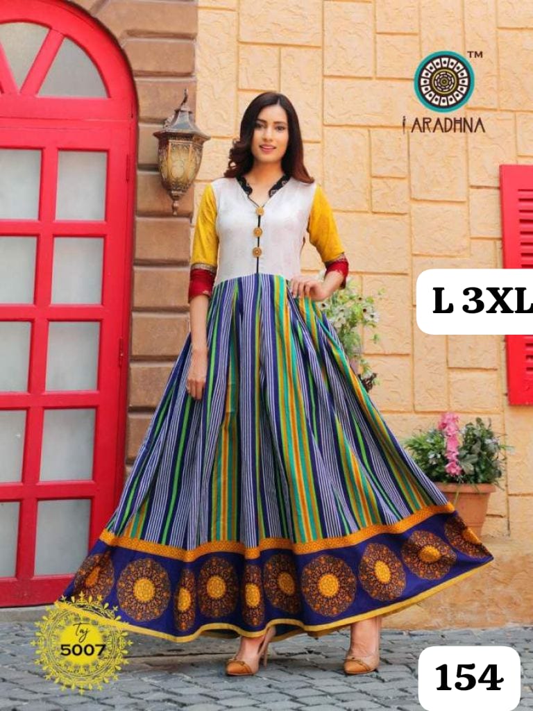 Embroidery Heavy Rayon Printed Gown