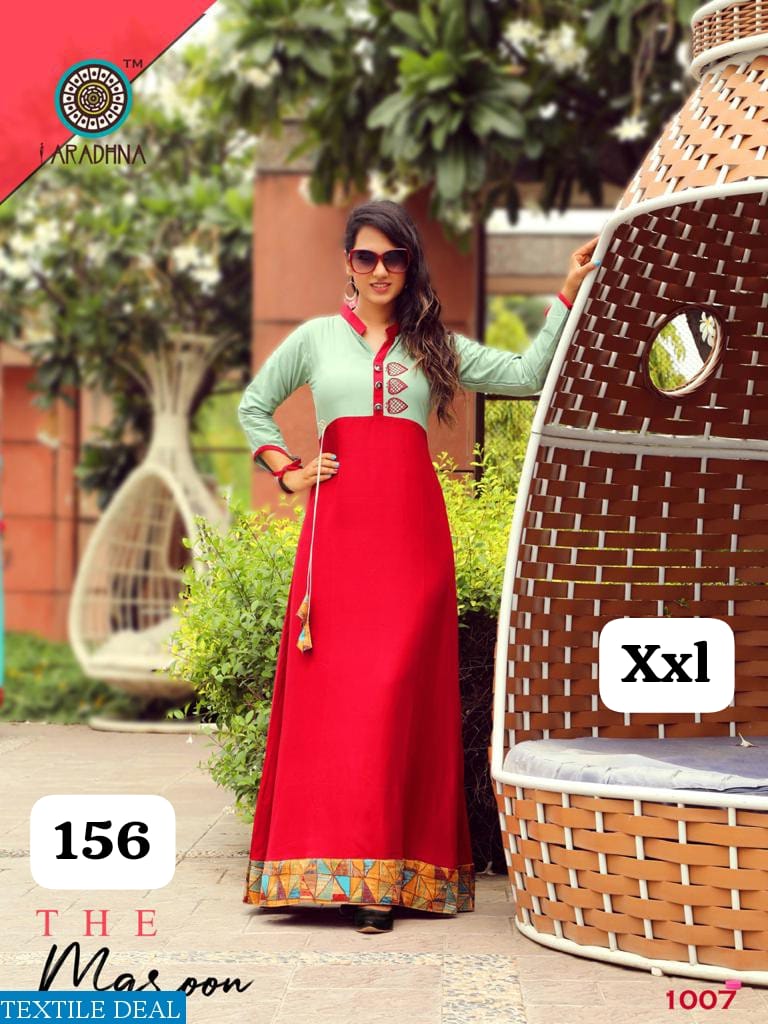 Embroidery Heavy Rayon Printed Gown