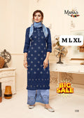 LUCKNOWI EMBRODIERD KURTI PLAZZO DUPTTA SET