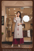 RAYON EMBRODIERD KURTI PLAZZO SET
