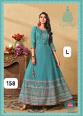Premium Rayon Printed Full-Length Gown