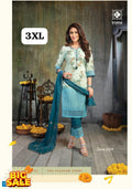 PURE RAYON ENBRODRIED PRINTED 3PCS SUIT SET