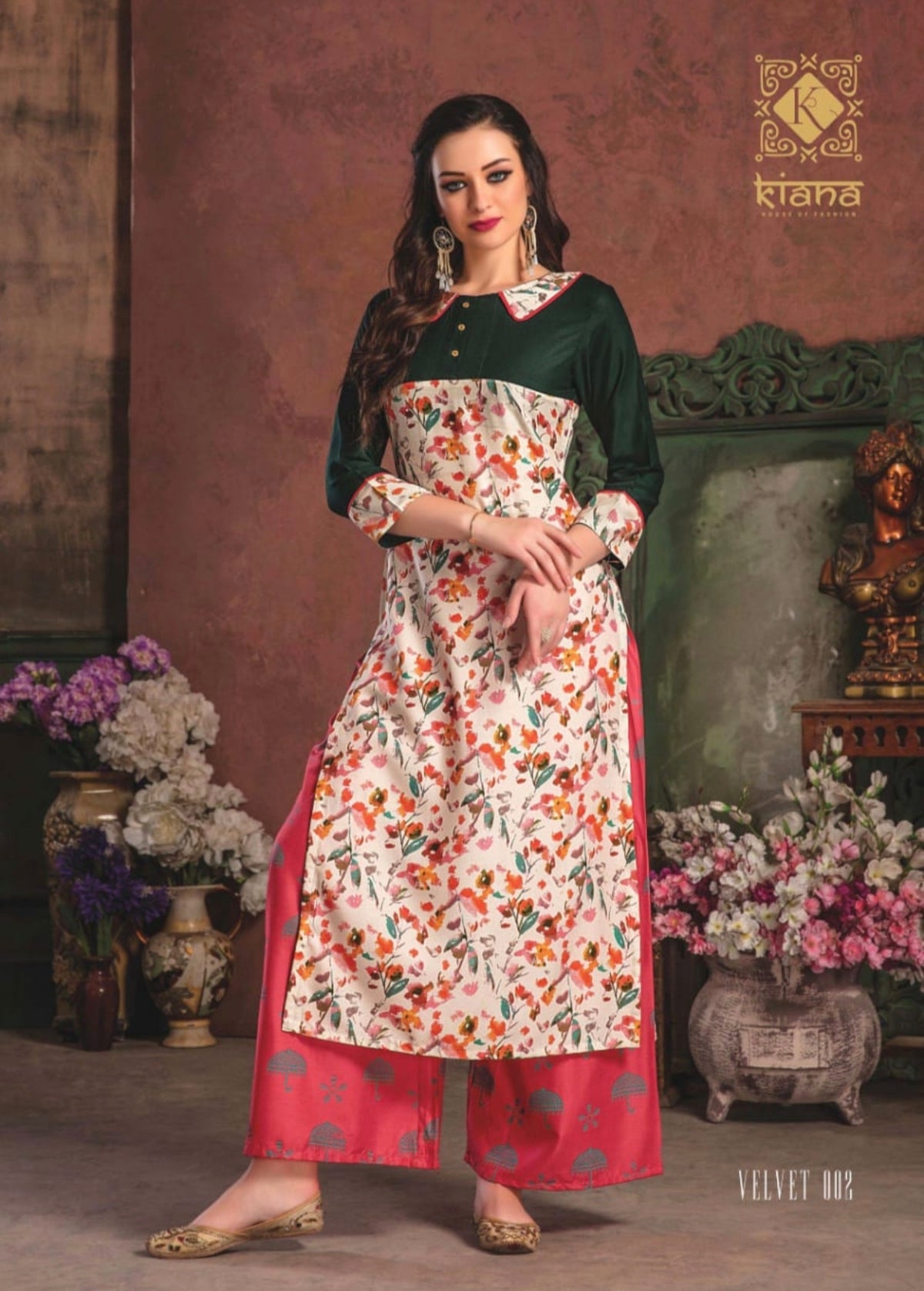 RAYON PRINTED KURTI & PLAZZO