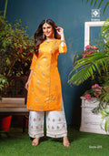 KIANA RAYON EMBRODIED PRINTED KURTI WITH PLAZZO