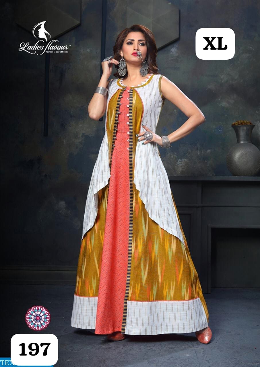 SOUTH COTTON LONG GOWN STYLE KURTI