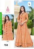 Premium Rayon Printed Full-Length Gown