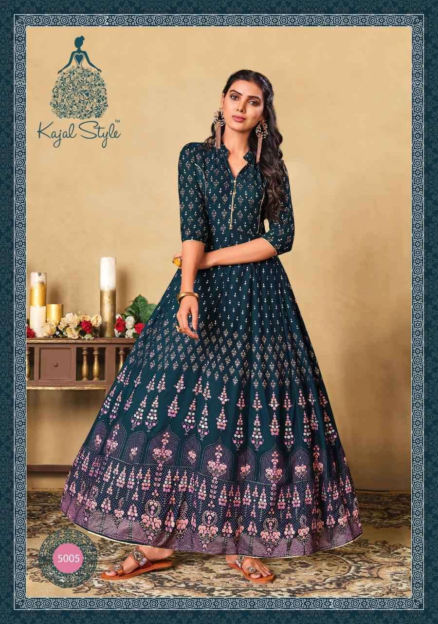 Premium Rayon Printed Full-Length Gown