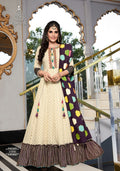 Rayon Embroidery Designer Fancy Long Gown With Duptta