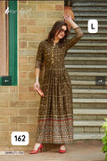 Premium Rayon Printed Full-Length Gown