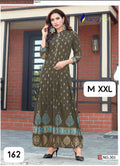 Premium Rayon Printed Full-Length Gown