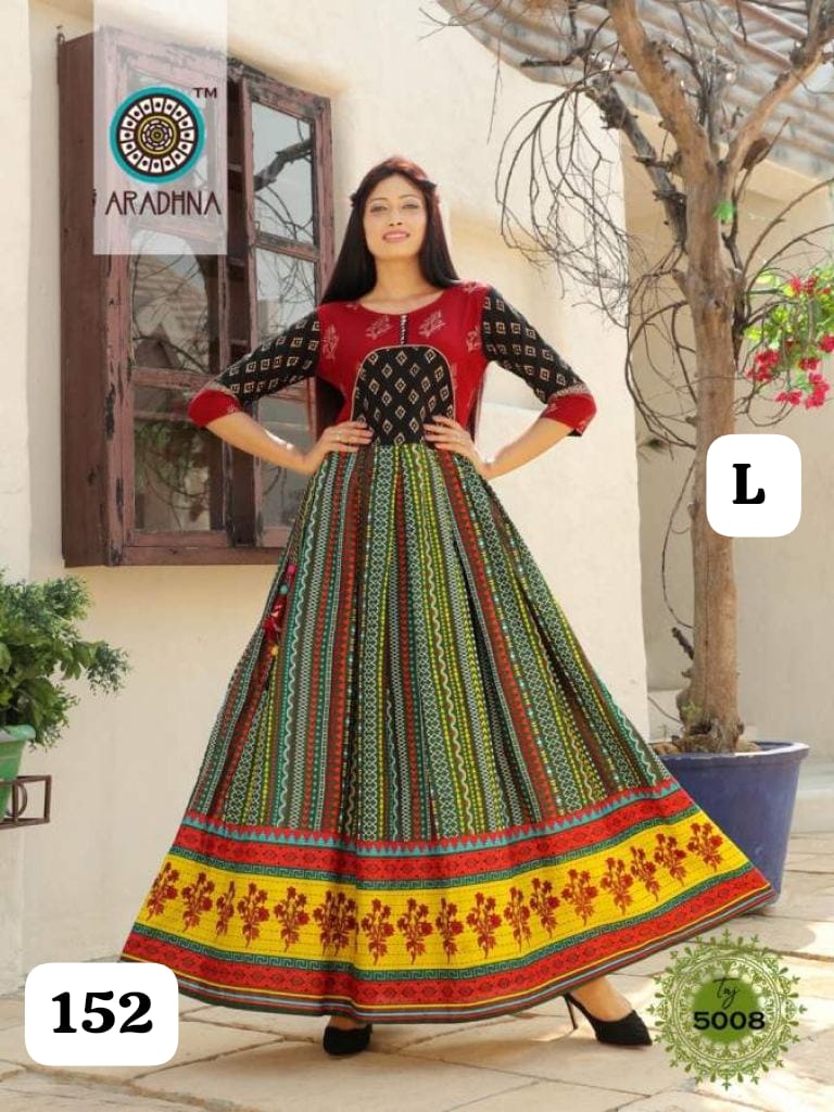 Embroidery Heavy Rayon Printed Gown