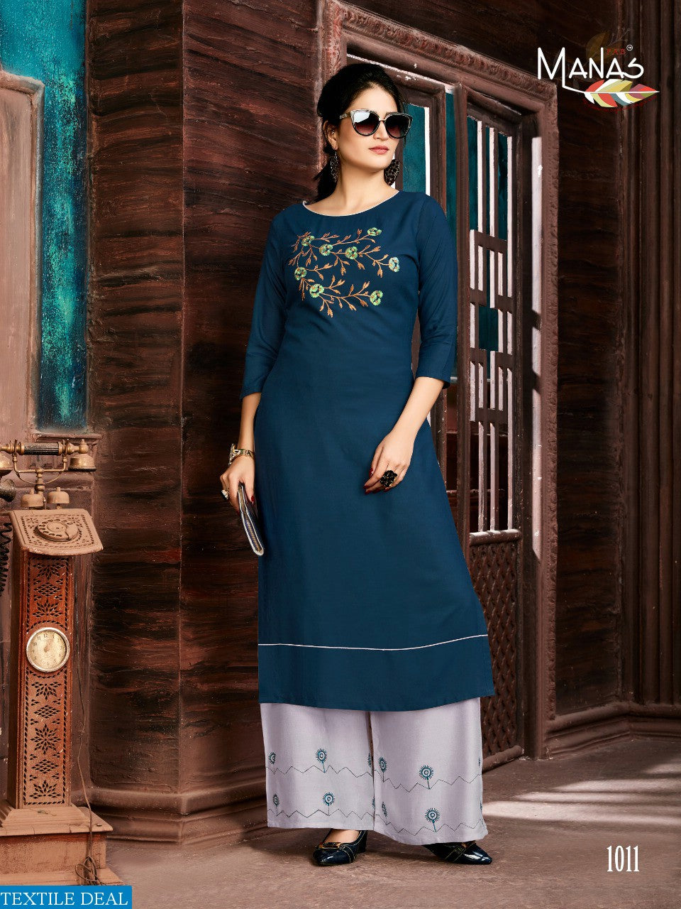 RAYON STYLISH KURTI WITH PLAZZO