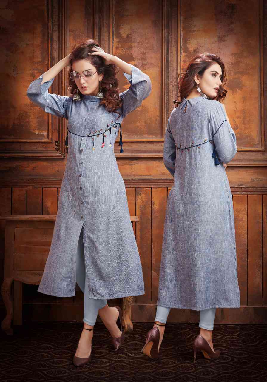 Fancy Rayon two-toned Kurti