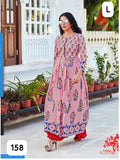 Premium Rayon Printed Full-Length Gown