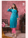 RAYON EMBRODIERD KURTI & PANT