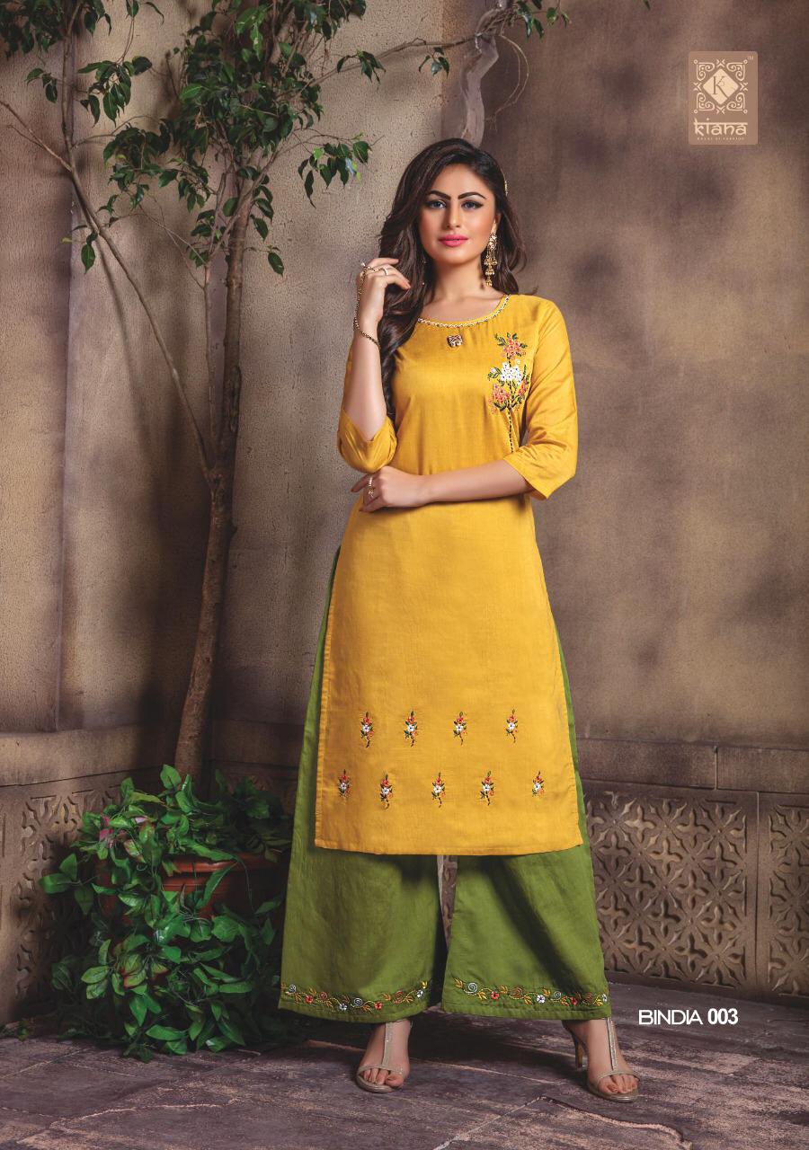 KIANA RAYON EMBRODIED KURTI WITH PLAZZO