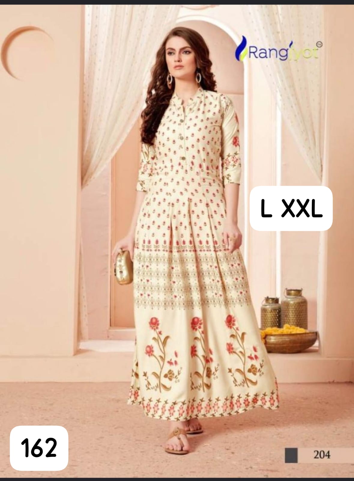 Premium Rayon Printed Full-Length Gown