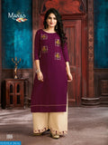 RAYON STYLISH KURTI WITH PLAZZO