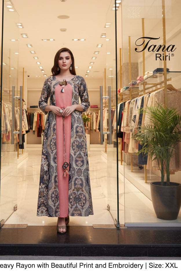 Rayon Readymade Long Kurti